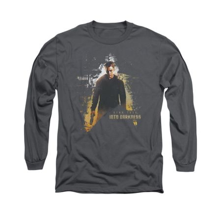 Star Trek Shirt Dark Hero Long Sleeve Charcoal Tee T-Shirt