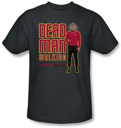 Star Trek Shirt Dead Man Walking Adult Charcoal Tee T-Shirt