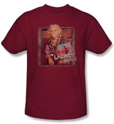 Star Trek Shirt Deep Space 9 Quark Ladies Man Adult Cardinal T-Shirt