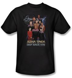 Star Trek Shirt Ds9 Crew Adult Black Tee T-Shirt
