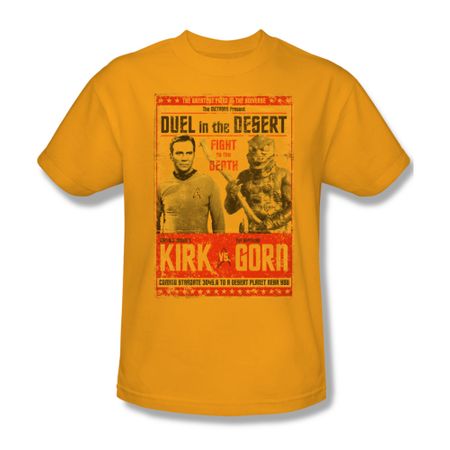 Star Trek Shirt Duel In The Desert Gold T-Shirt