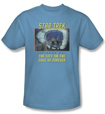 Star Trek Shirt Edge Of Forever Adult Carolina Blue Tee T-Shirt