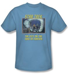 Star Trek Shirt Edge Of Forever Adult Carolina Blue Tee T-Shirt