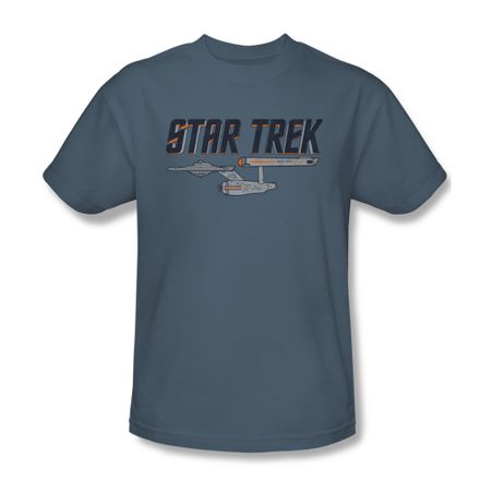 Star Trek Shirt Enterprise Logo Slate T-Shirt