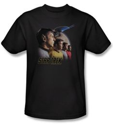 Star Trek Shirt Forward To Adventure Adult Black Tee T-Shirt