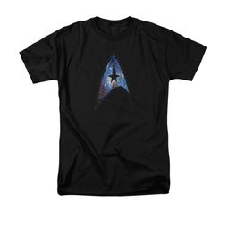 Star Trek Shirt Galactic Shield Black T-Shirt Star Trek Shirt Galactic Shield Black T-Shirt