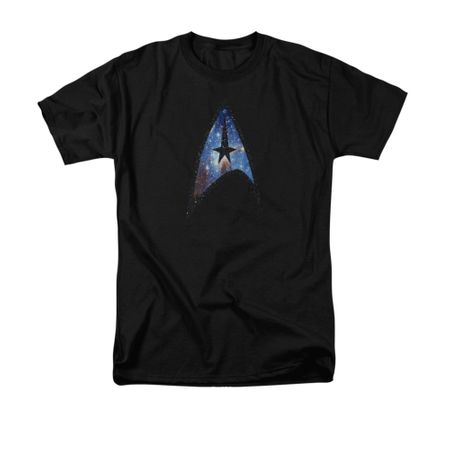 Star Trek Shirt Galactic Shield Black T-Shirt