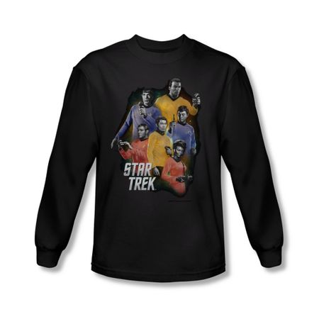 Star Trek Shirt Galaxy Glow Long Sleeve Black Tee T-Shirt