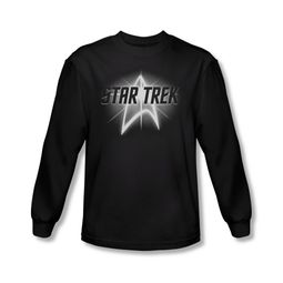 Star Trek Shirt Glow Logo Long Sleeve Black Tee T-Shirt Star Trek Shirt Glow Logo Long Sleeve Black Tee T-Shirt