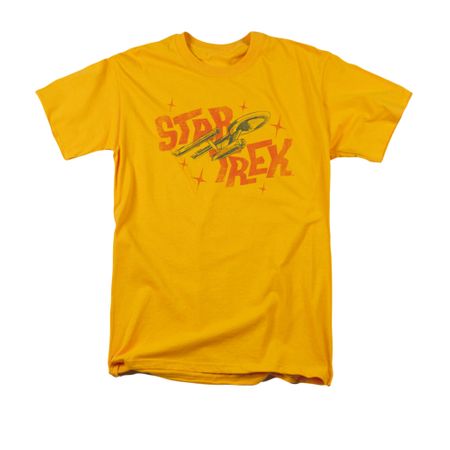 Star Trek Shirt Halftone Logo Gold T-Shirt
