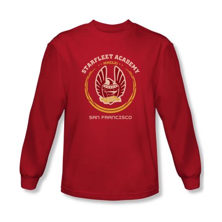 Star Trek Shirt Heraldry Long Sleeve Red Tee T-Shirt
