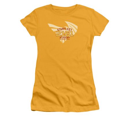 Star Trek Shirt Juniors 2161 Academy Gold T-Shirt