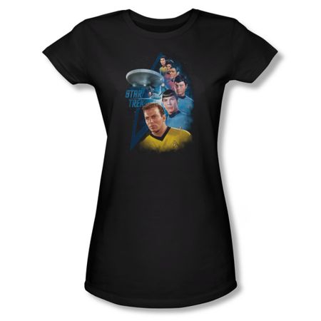 Star Trek Shirt Juniors Among The Stars Black T-Shirt