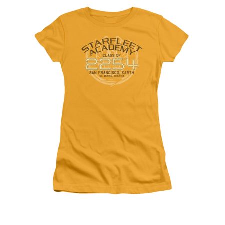 Star Trek Shirt Juniors Class Of 2254 Gold T-Shirt