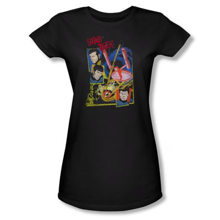 Star Trek Shirt Juniors Eye Of The Storm Black T-Shirt