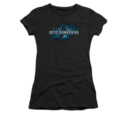 Star Trek Shirt Juniors Into Darkness Logo Black T-Shirt