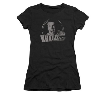 Star Trek Shirt Juniors Khan Distressed Black T-Shirt
