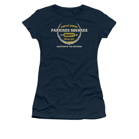 Star Trek Shirt Juniors Parrises Squares Navy T-Shirt