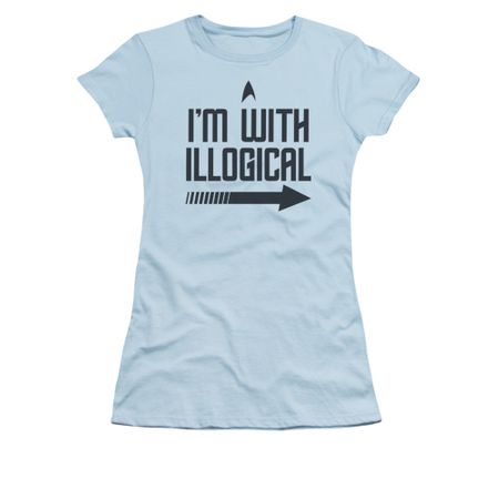 Star Trek Shirt Juniors With Illogical Light Blue T-Shirt