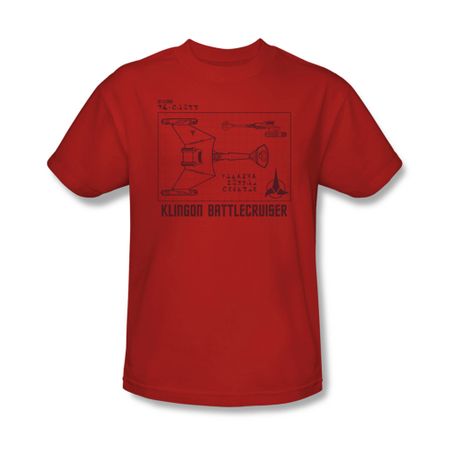 Star Trek Shirt Klingon Battlecruiser Red T-Shirt