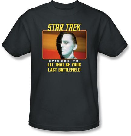 Star Trek Shirt Last Battlefield Adult Charcoal Tee T-Shirt