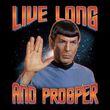 Star Trek Shirt Live Long And Prosper Adult Black Tee T-Shirt