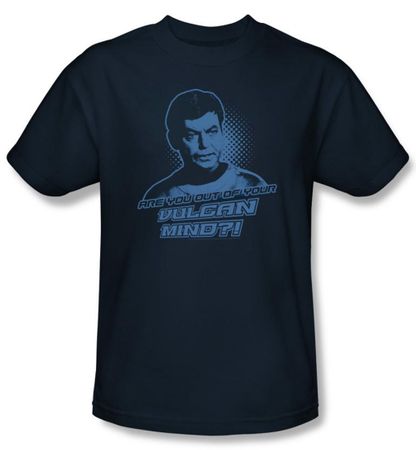 Star Trek Shirt McCoy Vulcan Mind Adult Navy Tee T-Shirt
