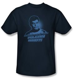 Star Trek Shirt McCoy Vulcan Mind Adult Navy Tee T-Shirt