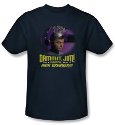 Star Trek Shirt Not A Hair Dresser Adult Navy Blue Tee T-Shirt