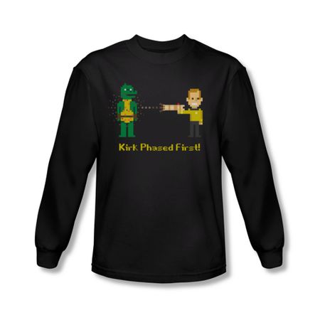 Star Trek Shirt Phased First Long Sleeve Black Tee T-Shirt
