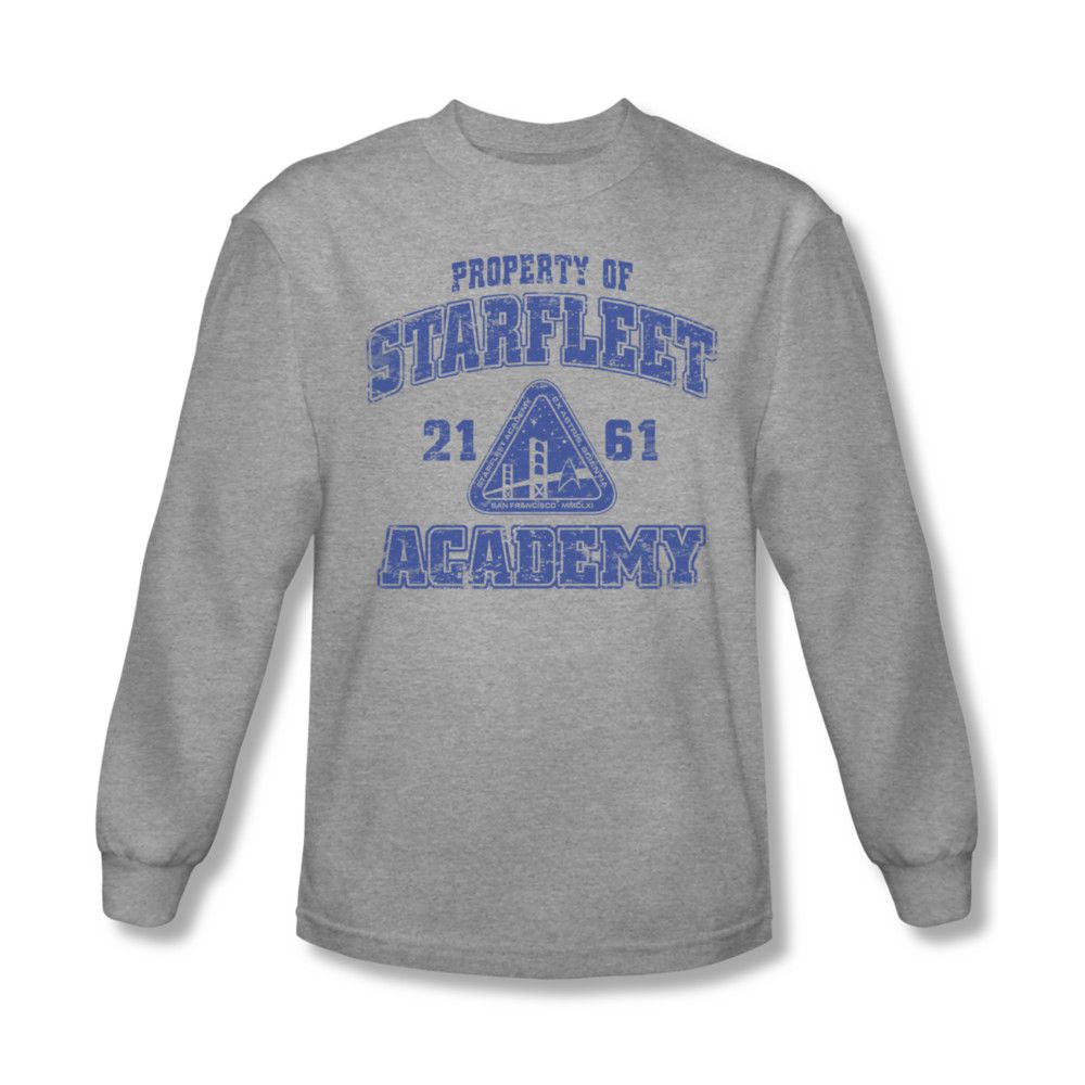 Star Trek Shirt Property Of Long Sleeve Athletic Heather Tee TShirt