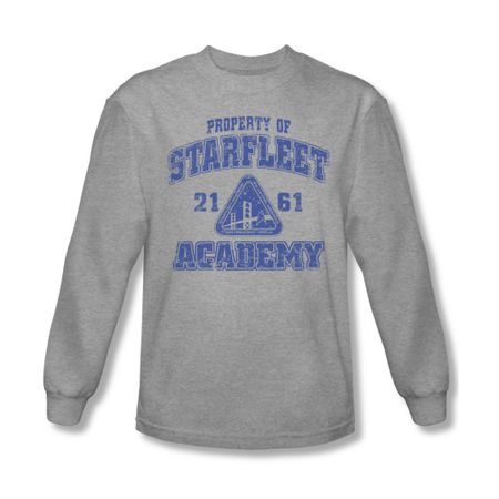 Star Trek Shirt Property Of Long Sleeve Athletic Heather Tee T-Shirt