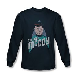 Star Trek Shirt Real McCoy Long Sleeve Navy Tee T-Shirt