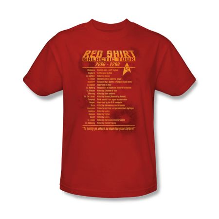 Star Trek Shirt Red Shirt Tour Red T-Shirt