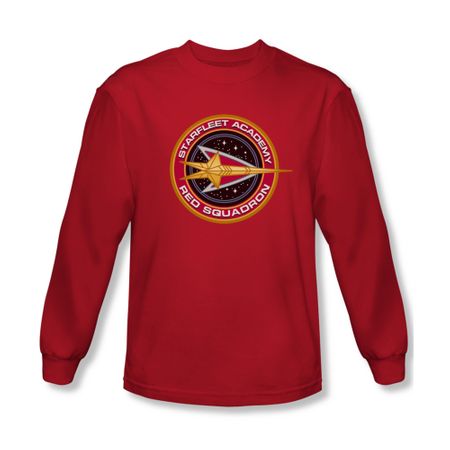 Star Trek Shirt Red Squadron Long Sleeve Red Tee T-Shirt