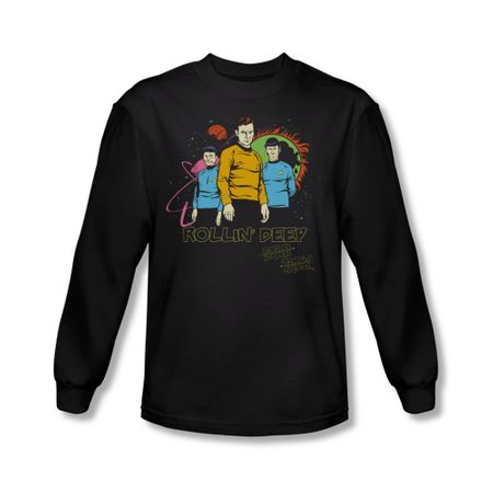 Star Trek Shirt Rollin Deep Long Sleeve Black Tee T-Shirt