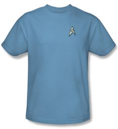 Star Trek Shirt Science Uniform Adult Carolina Blue Tee T-Shirt