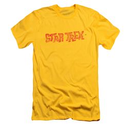 Star Trek Shirt Slim Fit Comic Logo Yellow T-Shirt