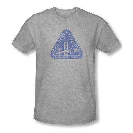Star Trek Shirt Slim Fit Distressed Logo Athletic Heather T-Shirt