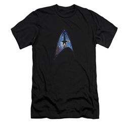 Star Trek Shirt Slim Fit Galactic Shield Black T-Shirt Star Trek Shirt Slim Fit Galactic Shield Black T-Shirt