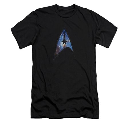 Star Trek Shirt Slim Fit Galactic Shield Black T-Shirt
