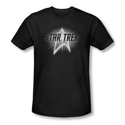 Star Trek Shirt Slim Fit Glow Logo Black T-Shirt Star Trek Shirt Slim Fit Glow Logo Black T-Shirt