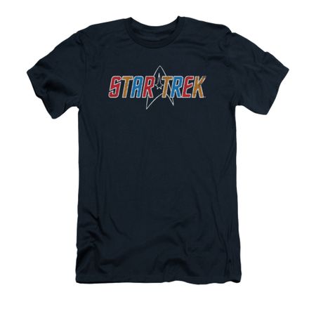 Star Trek Shirt Slim Fit Multi-Colored Logo Navy T-Shirt