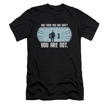 Star Trek Shirt Slim Fit Not Safe Black T-Shirt