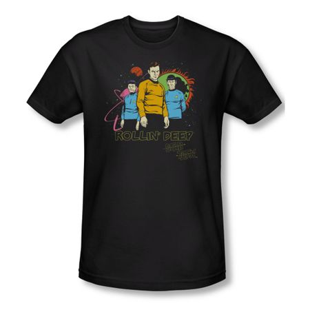Star Trek Shirt Slim Fit Rollin Deep Black T-Shirt