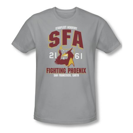 Star Trek Shirt Slim Fit SFA Fighting Phoenix Silver T-Shirt