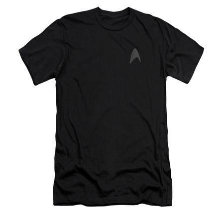 Star Trek Shirt Slim Fit Star Fleet Logo Black T-Shirt