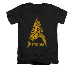 Star Trek Shirt Slim Fit V-Neck Delta Crew Black T-Shirt Star Trek Shirt Slim Fit V-Neck Delta Crew Black T-Shirt