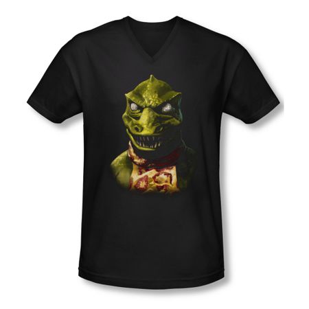 Star Trek Shirt Slim Fit V-Neck Gorn Bust Black T-Shirt
