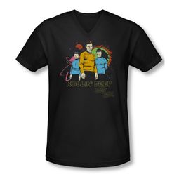 Star Trek Shirt Slim Fit V-Neck Rollin Deep Black T-Shirt Star Trek Shirt Slim Fit V-Neck Rollin Deep Black T-Shirt
